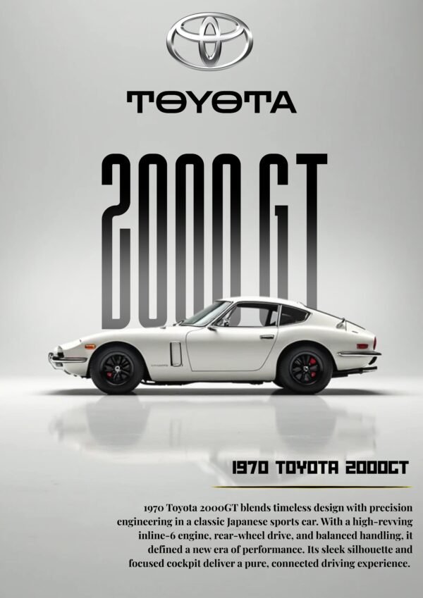 2000 GT - Aesthetic Sports Car wall Posters 
