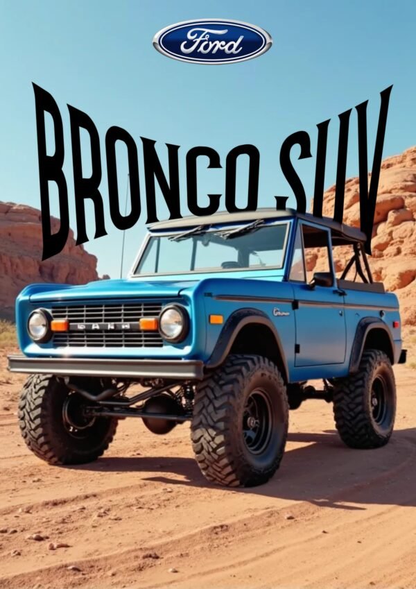 Bronco SUV - Offroad - Aesthetic Sports Car wall Posters 