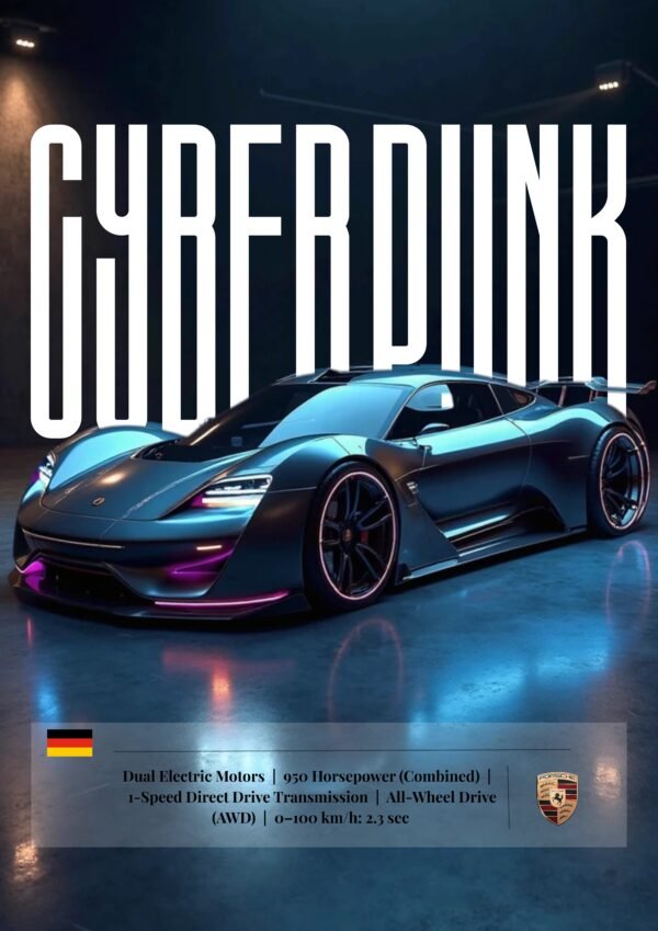 CyberPunk Fancy - Aesthetic Sports Car wall Posters 
