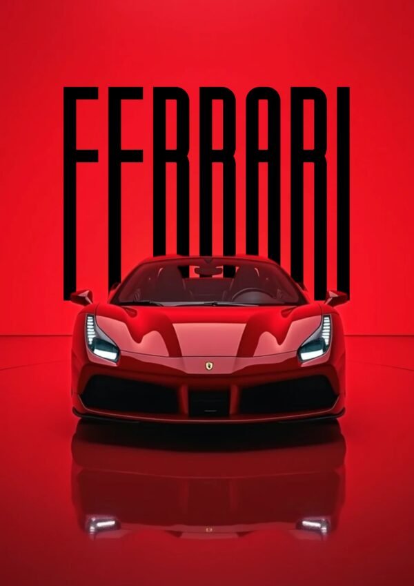 Ferrari - Aesthetic Sports Car wall Posters 