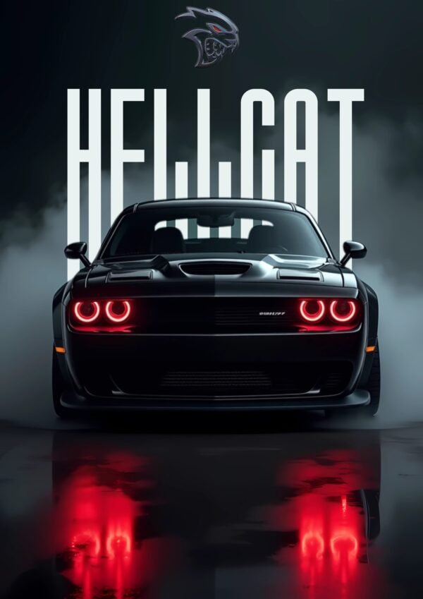 Hellcat - Aesthetic Sports Car wall Posters 