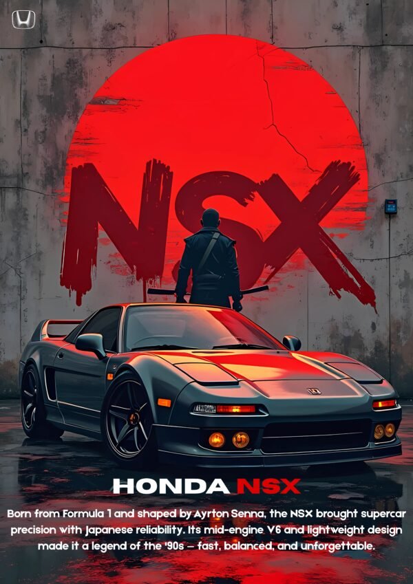 Honda NSX Type 1 - Aesthetic Sports Car wall Posters 