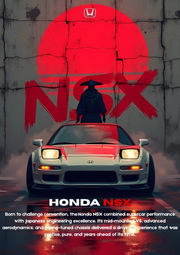Honda NSX Type 2 - Aesthetic Sports Car wall Posters 
